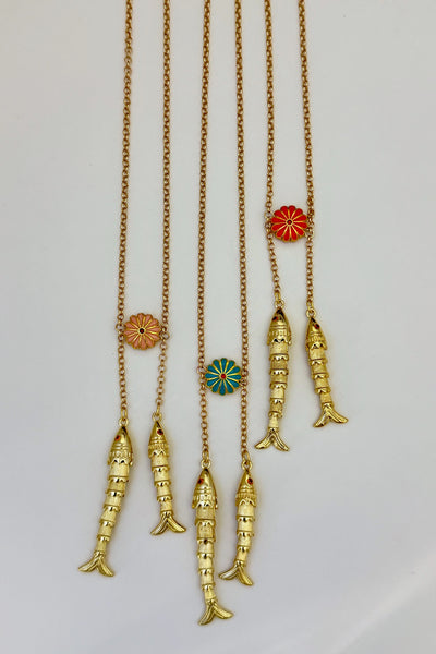 Double fish Necklace