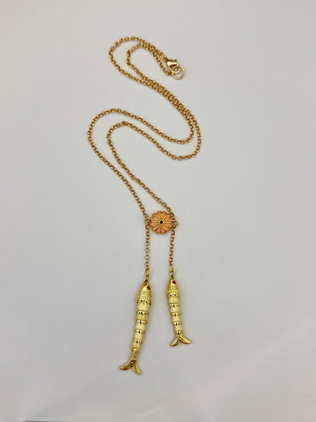Double fish Necklace
