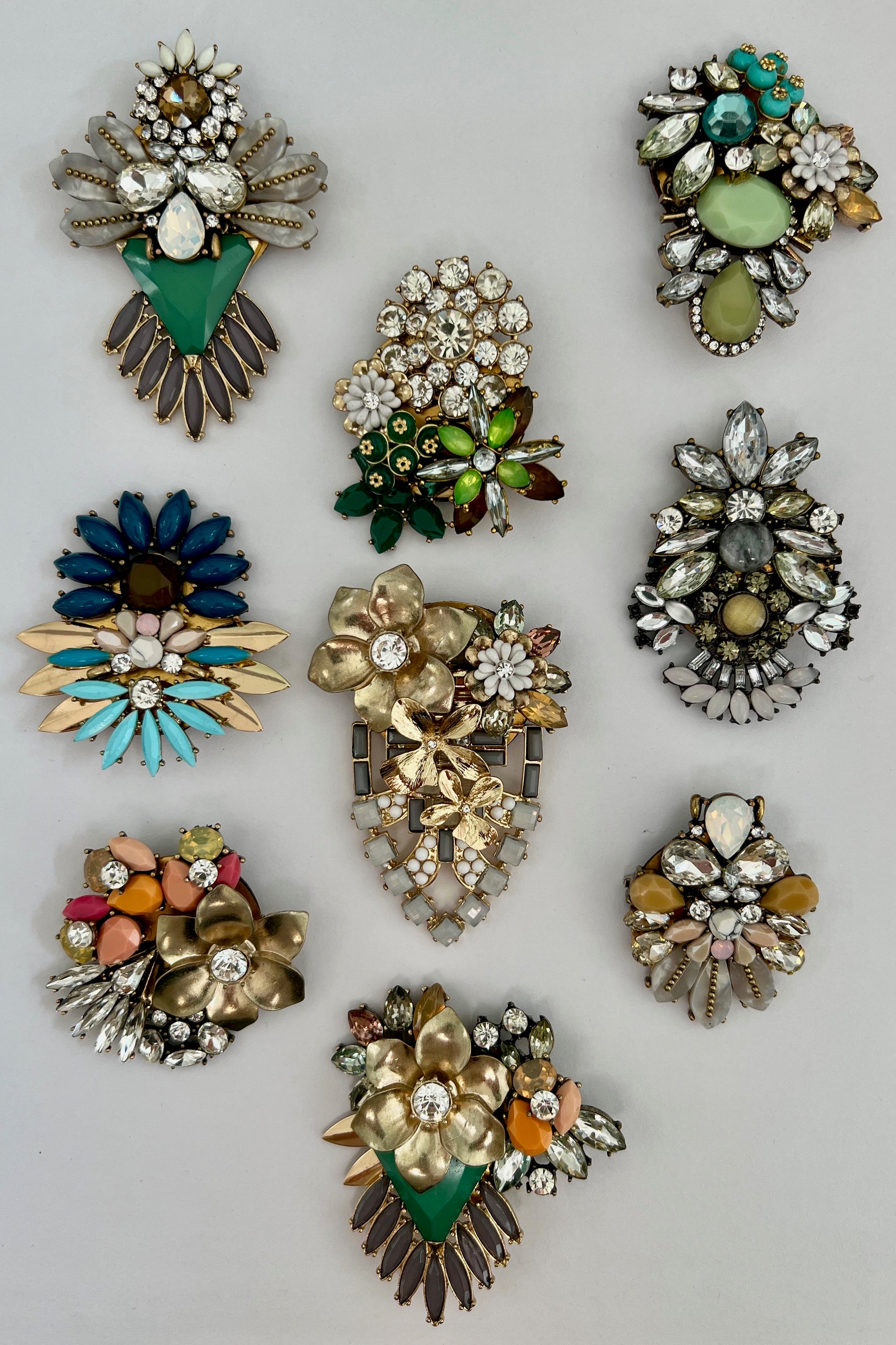 Vintage Authentic ROSSI BIJOUX Paris Large Leaf Brooch With