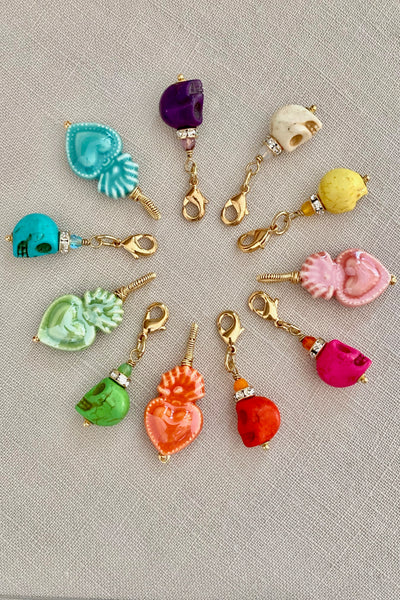 Skulls and Heart Charms