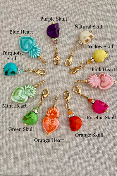 Skulls and Heart Charms